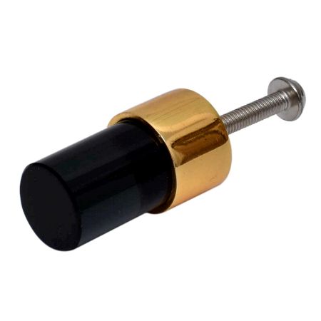 Black Golden Tiny Cylinder Glass Cabinet knobs